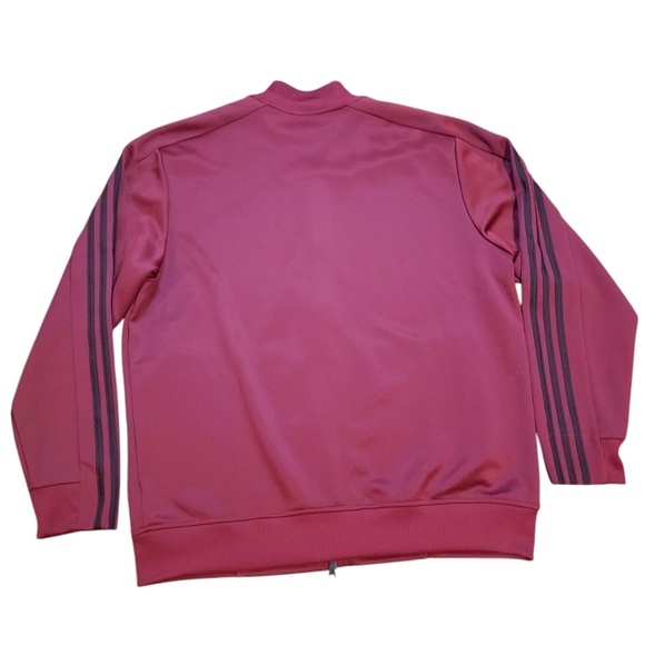 Adidas Burgundy Zip Up Sweatshirt Jacket XL - Picture 5 of 6